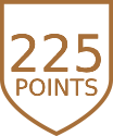 225 points